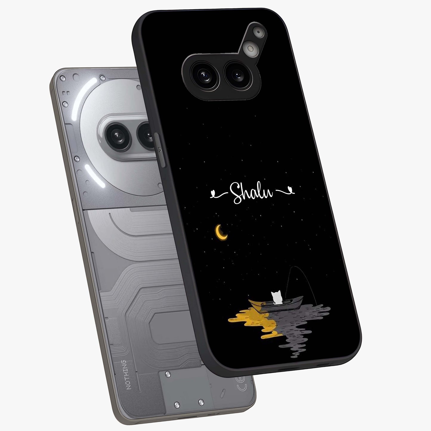 Silent Night Row Glass Case displayed in angled mockup highlighting peaceful evening design with dreamy night aesthetic.