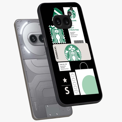 Starbucks Mocha Glass Case displayed in angled mockup highlighting stylish mocha themed design with cozy café aesthetic.