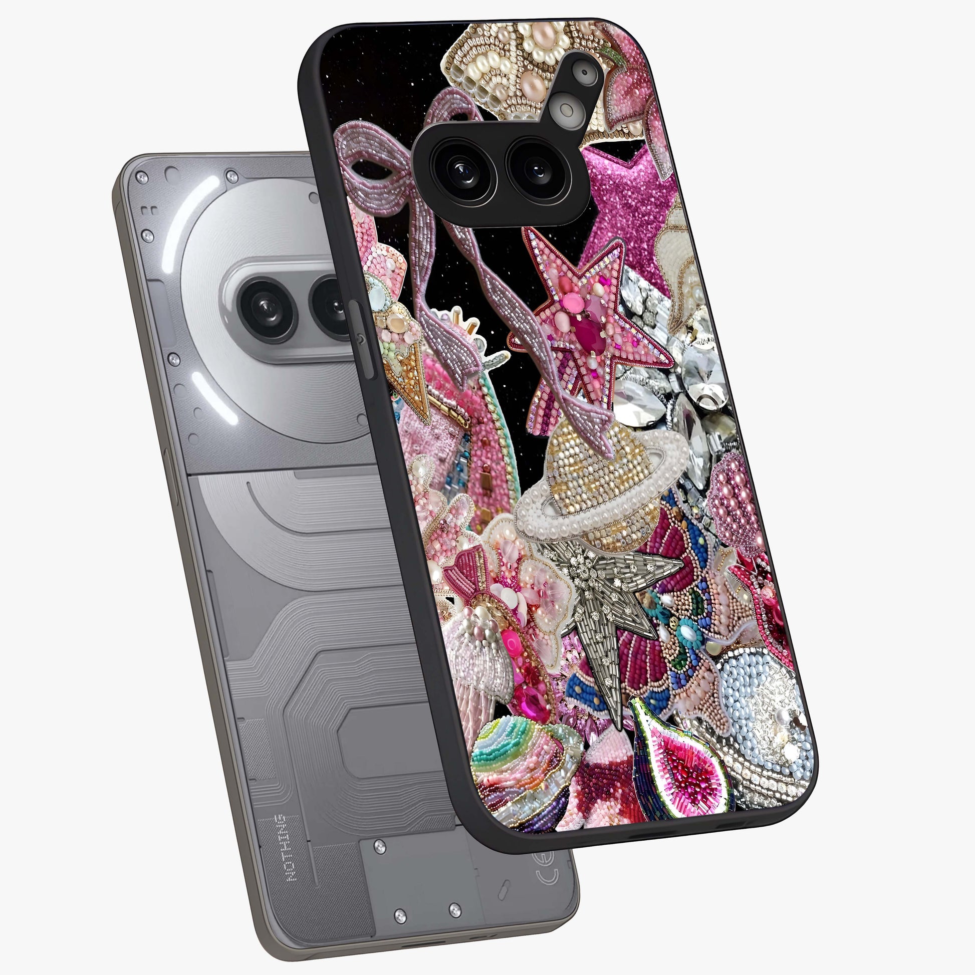 Starlit Jewel Dream Glass Case displayed in angled mockup highlighting glowing celestial jewel design with dreamy aesthetic.