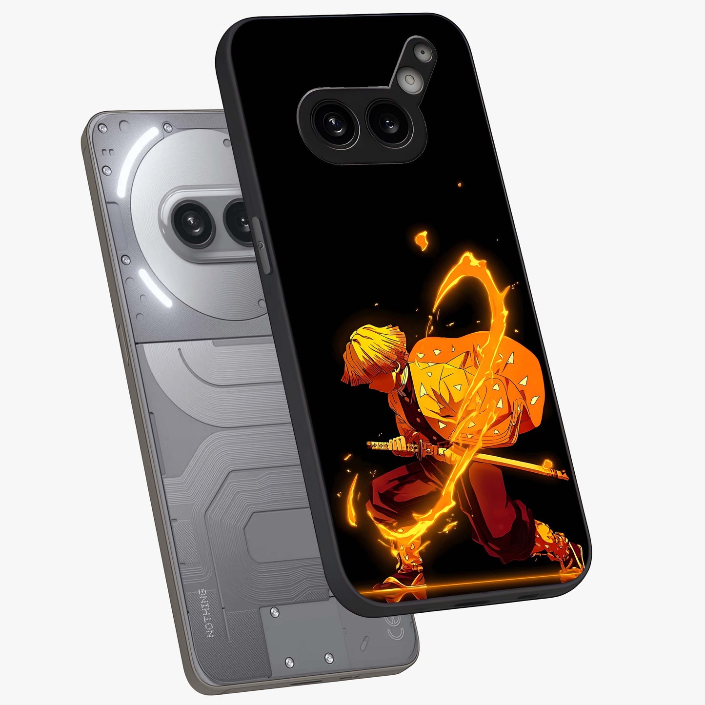 Thunder Flame Execution Glass Case displayed in angled mockup highlighting dramatic fire themed design with intense fantasy aesthetic.