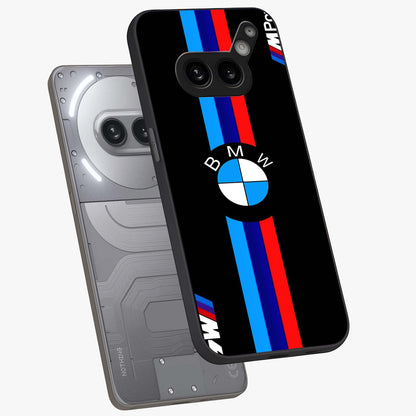 Turbo BMW Beast Glass Case displayed in angled mockup highlighting sleek racing car design with bold automotive aesthetic.