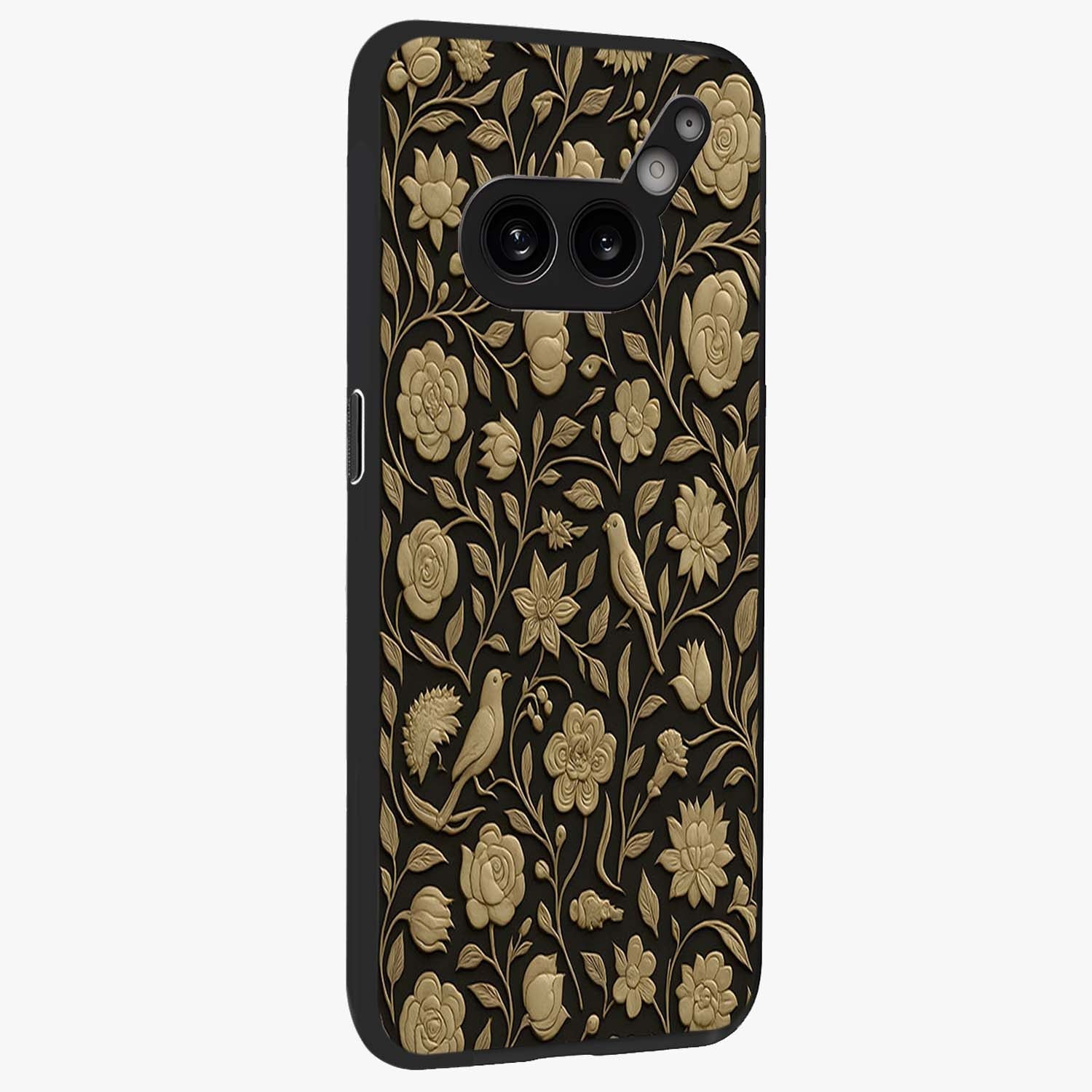 Golden Evil Eye Mandala Glass Case upright view showcasing decorative evil eye mandala artwork with spiritual aesthetic style.