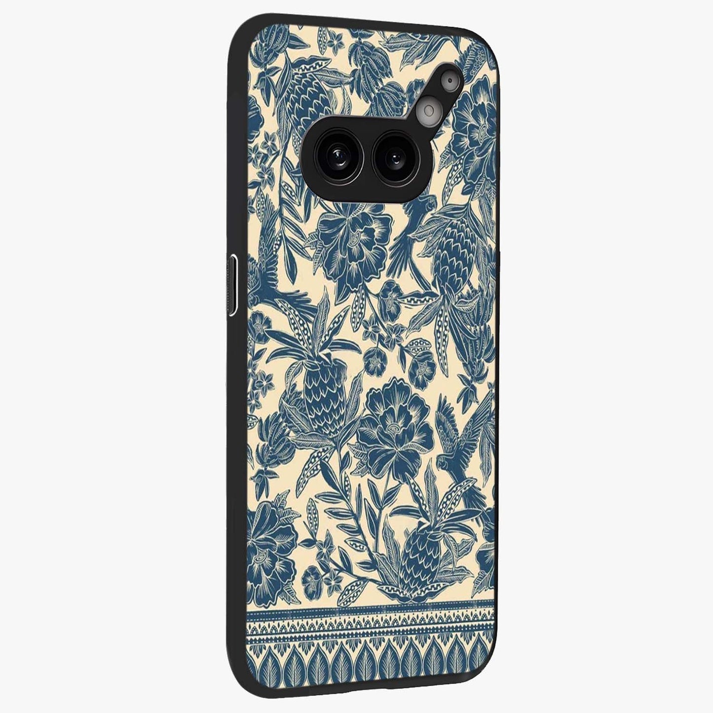 Heirloom Wild Bloom Glass Case upright view showcasing delicate wildflower artwork with timeless floral theme.