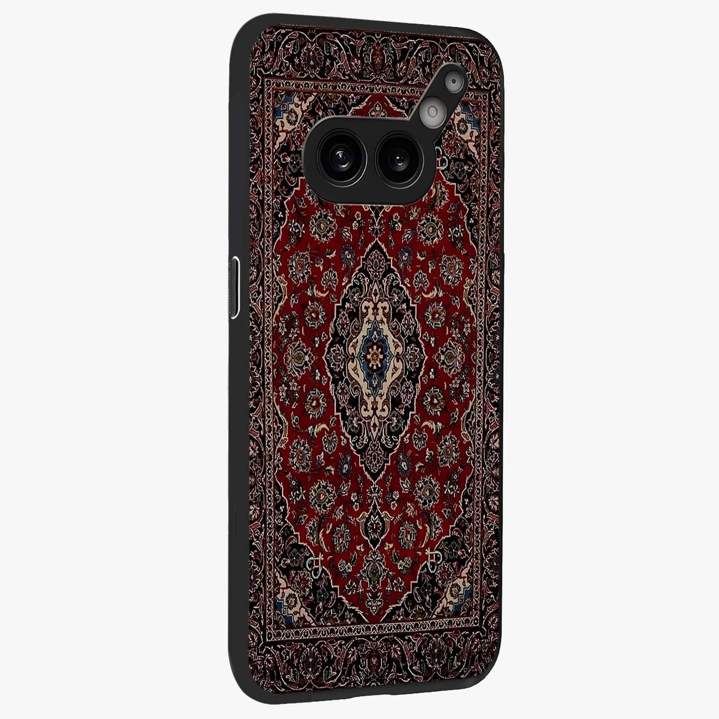 Heritage Carpet Royale Glass Case upright view showcasing detailed ornamental artwork with luxurious traditional theme.