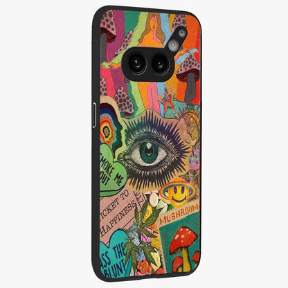 Mystic Eye Wonderland Glass Case upright view showcasing symbolic eye artwork with mysterious fantasy theme.