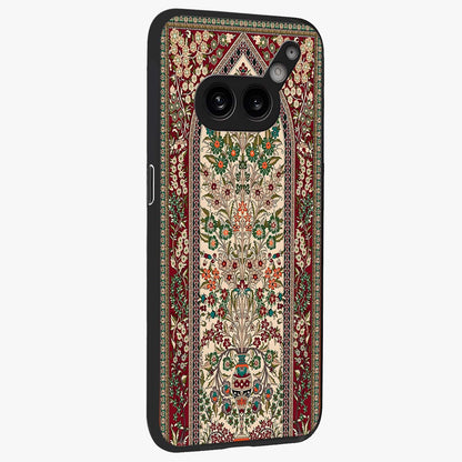 Persian Inspired Glass Case upright view showcasing decorative Persian artwork with rich heritage theme.