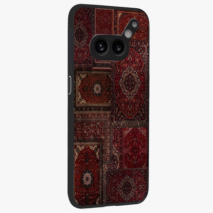 Persian Velvet Tale Glass Case upright view showcasing elegant Persian artwork with classic heritage theme.