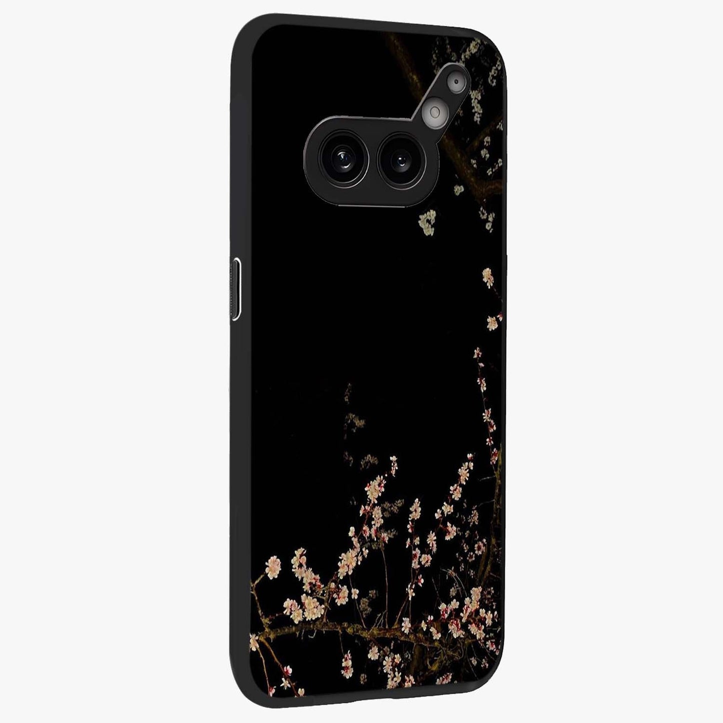 Petal Moon Light With Custom Name Glass Case upright view showcasing elegant floral moon artwork with personalized aesthetic.