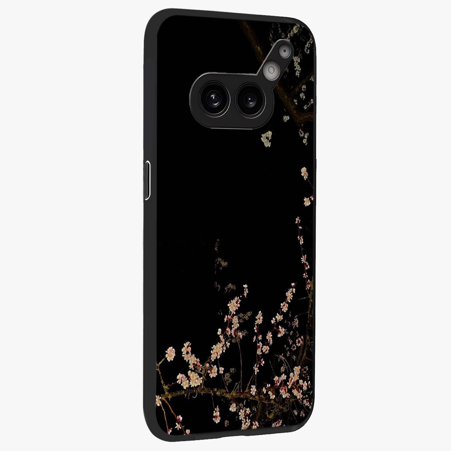 Petal Moon Light With Custom Name Glass Case upright view showcasing elegant floral moon artwork with personalized aesthetic.