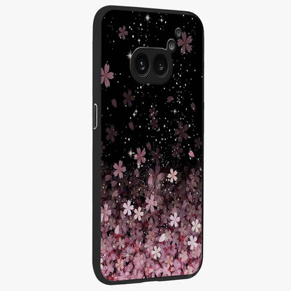 Small Starry Flowers Glass Case upright view showcasing charming floral artwork with dreamy starry theme.