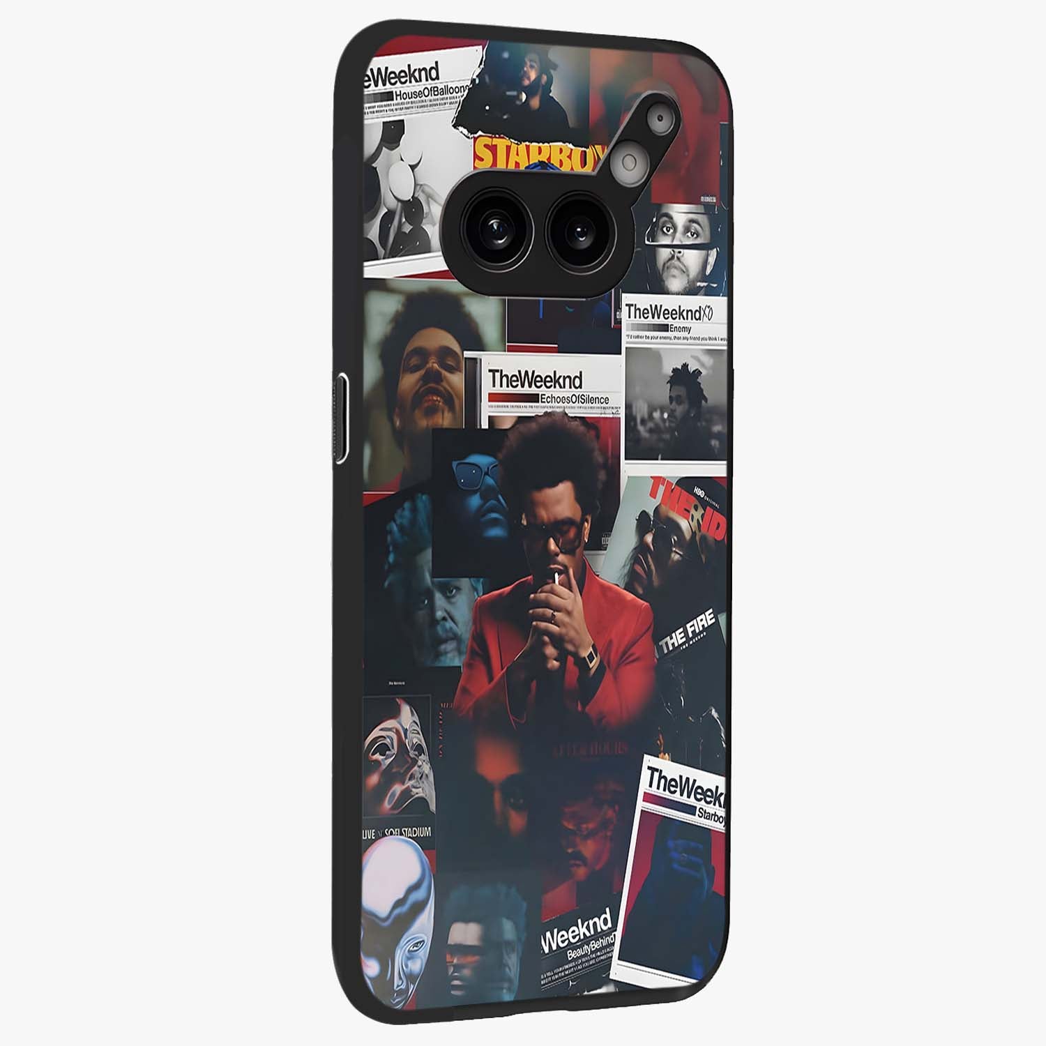 The Weeknd Glass Case upright view showcasing bold music themed artwork with contemporary artistic style.