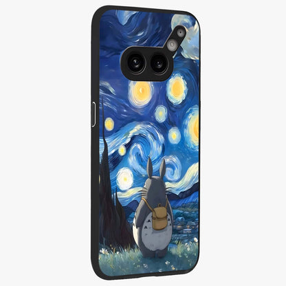Totoro In Van Gogh Art Glass Case upright view showcasing creative character artwork with painterly artistic theme.