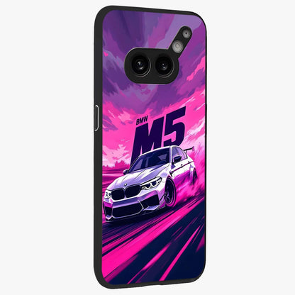 Velocity Drift Pulse Glass Case upright view showcasing powerful racing artwork with energetic motorsport theme.