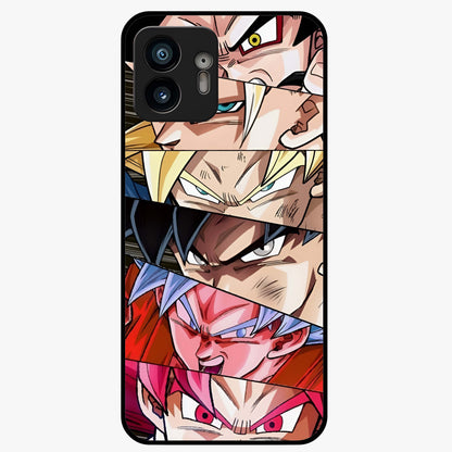 Anime Character Glass Case showing flat back view with vibrant anime artwork and glossy glass finish.