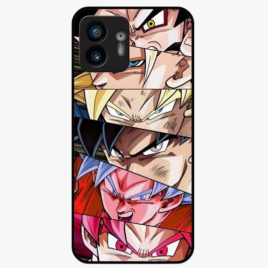 Anime Character Glass Case showing flat back view with vibrant anime artwork and glossy glass finish.