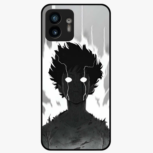 Awakened Inner Rage Glass Case showing flat back view with intense artistic artwork and glossy glass finish.