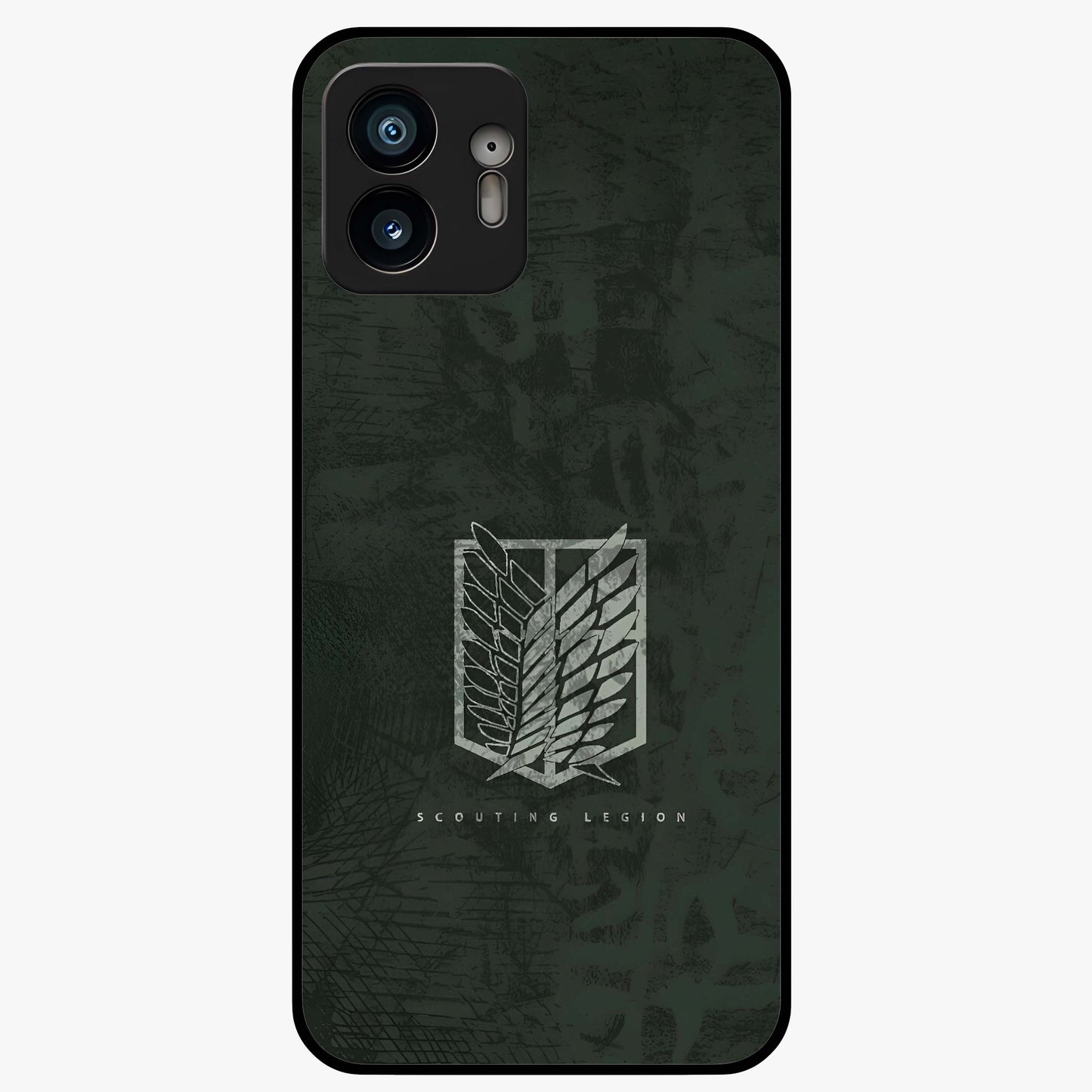 Wings Of Freedom Glass Case showing flat back view with symbolic wings artwork and glossy glass finish.