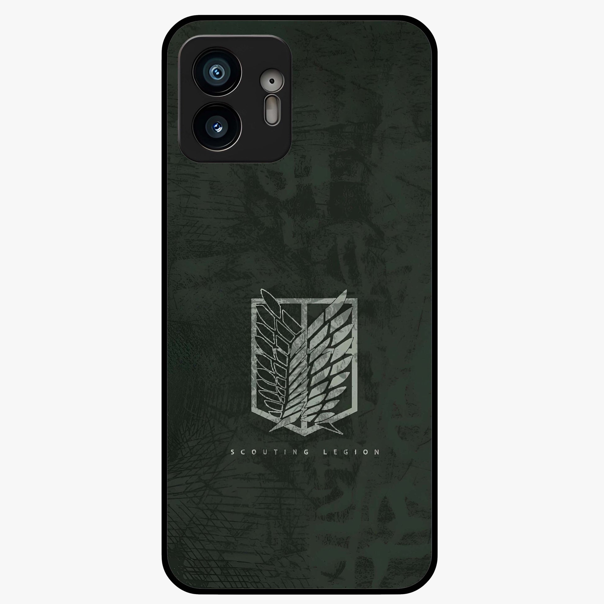Wings Of Freedom Glass Case showing flat back view with symbolic wings artwork and glossy glass finish.