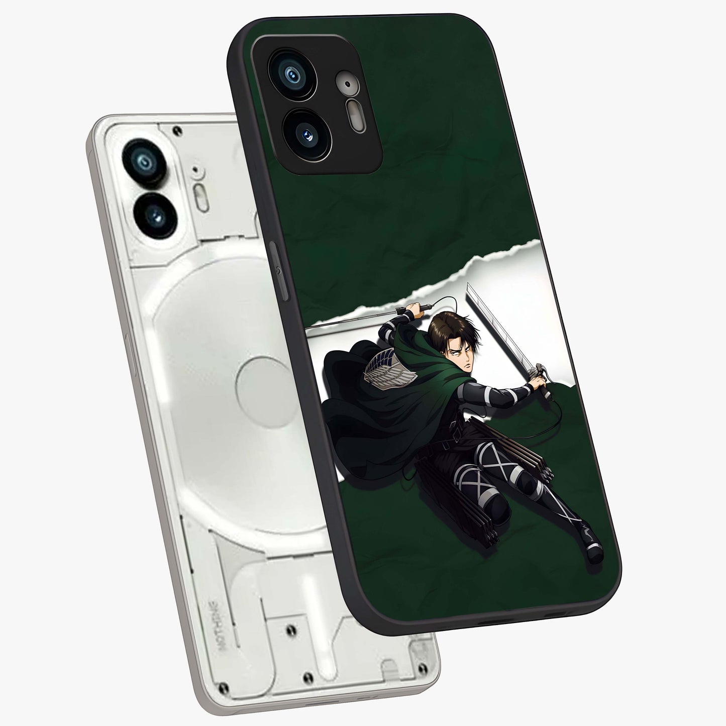Emerald War Vanguard Glass Case displayed in angled mockup highlighting intense battle inspired design with emerald tone aesthetic.