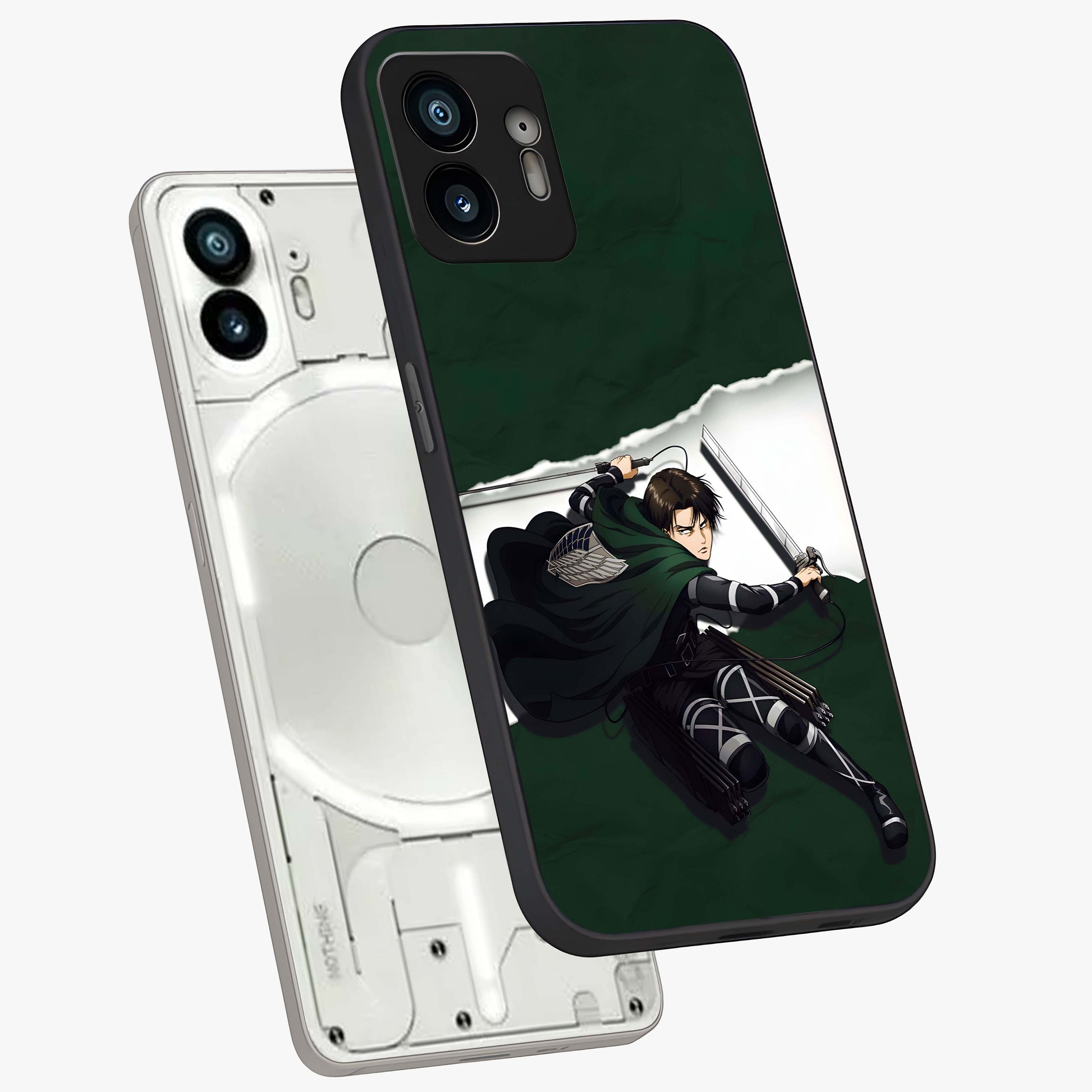 Emerald War Vanguard Glass Case displayed in angled mockup highlighting intense battle inspired design with emerald tone aesthetic.