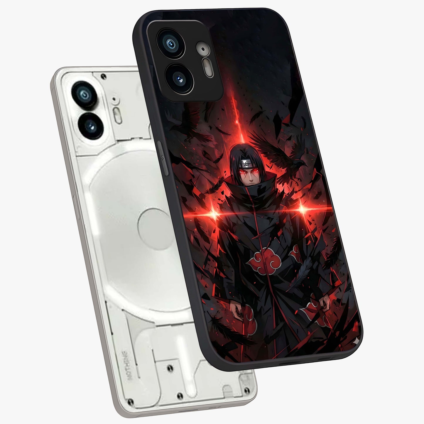 Focused Blade Discipline Glass Case displayed in angled mockup highlighting clean minimal text artwork with modern aesthetic style.