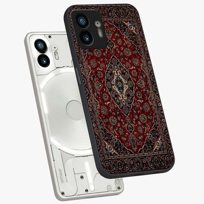 Heritage Carpet Royale Glass Case displayed in angled mockup highlighting intricate royal carpet design with heritage aesthetic.