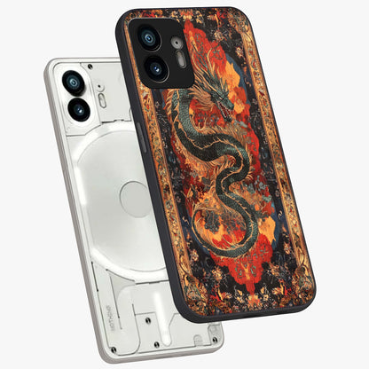 Inferno Dragon Soul Glass Case displayed in angled mockup highlighting powerful dragon illustration with inferno aesthetic.
