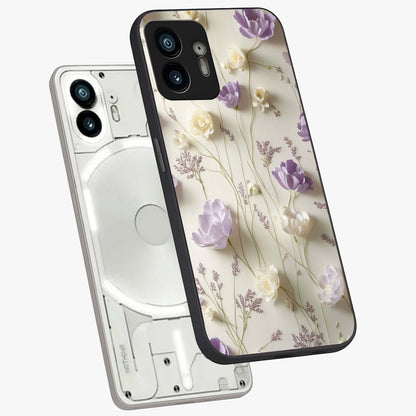 Lilac Breeze Harmony Glass Case displayed in angled mockup highlighting calm lilac breeze design with soothing aesthetic style.