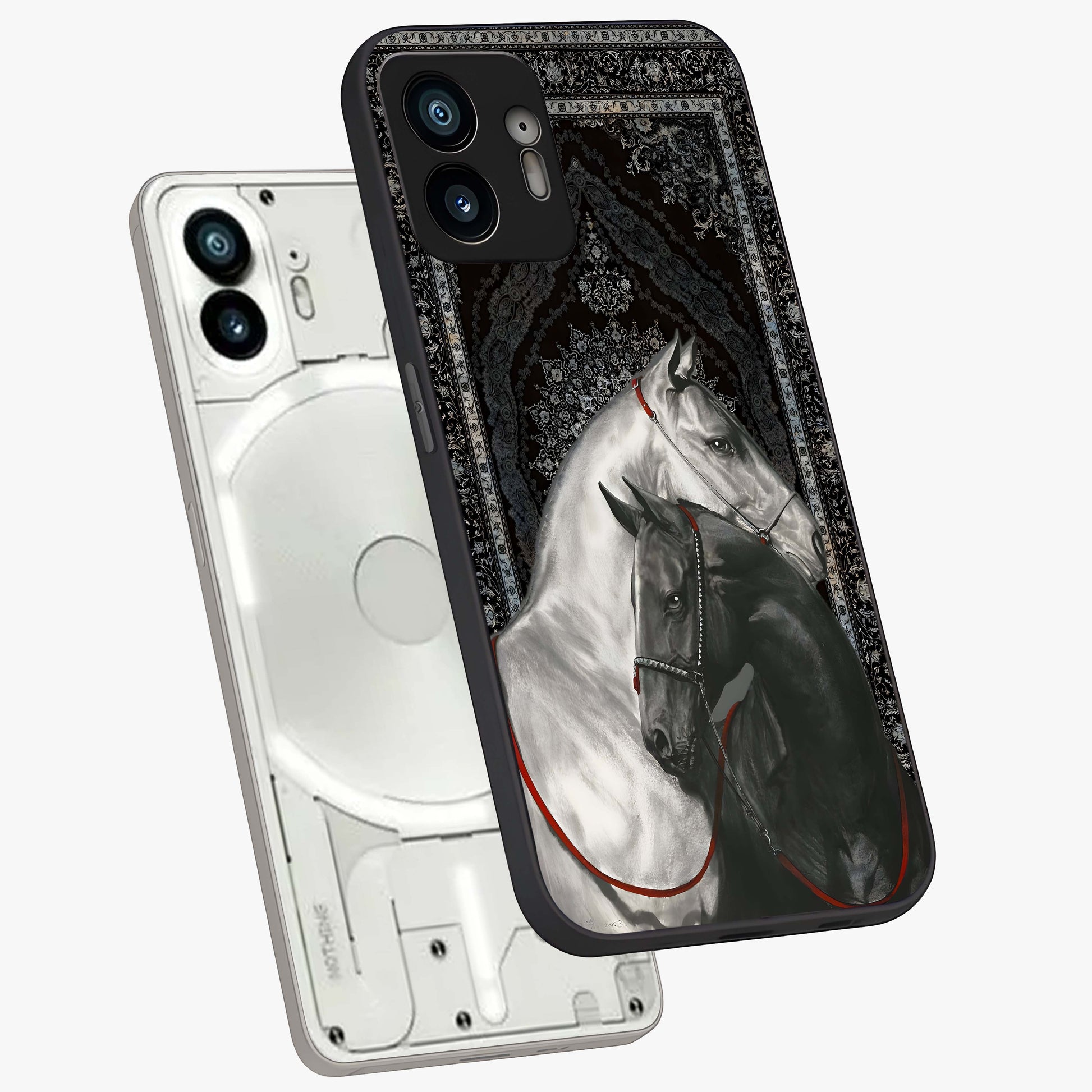 Majestic Ride Legacy Glass Case displayed in angled mockup highlighting sleek vehicle design with bold racing aesthetic.