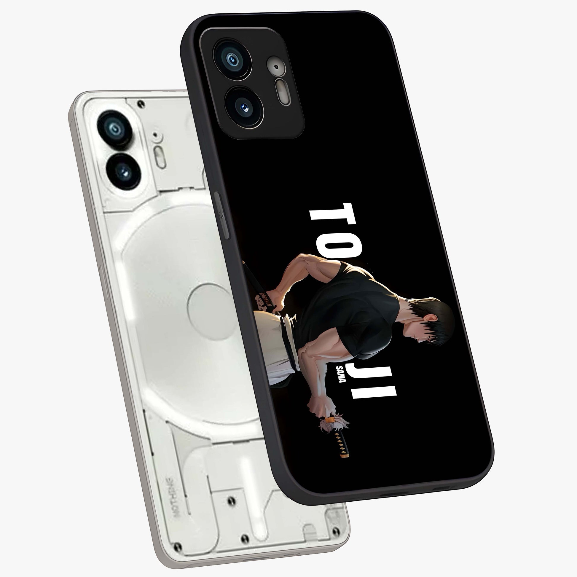 Midnight Blade Resolve Glass Case displayed in angled mockup highlighting powerful blade illustration with dramatic dark aesthetic.