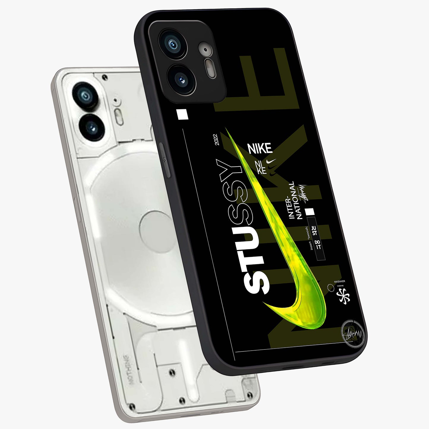 Neon Street Edition Glass Case displayed in angled mockup highlighting vibrant urban design with bold street aesthetic.