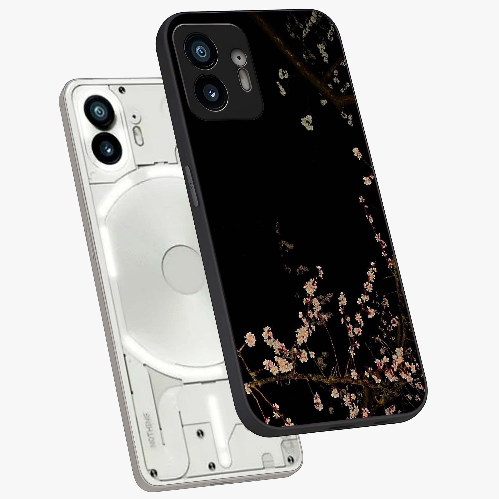 Petal Moon Light With Custom Name Glass Case displayed in angled mockup highlighting delicate petal design with custom name feature.