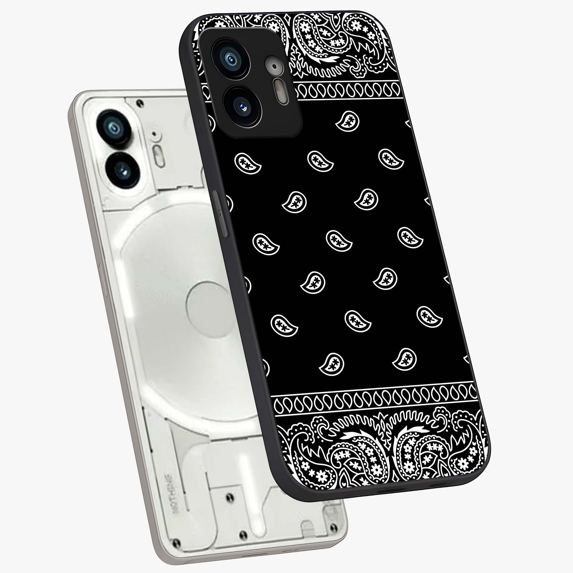 Retro Rebel Threads Glass Case displayed in angled mockup highlighting retro inspired graphic design with rebellious aesthetic.