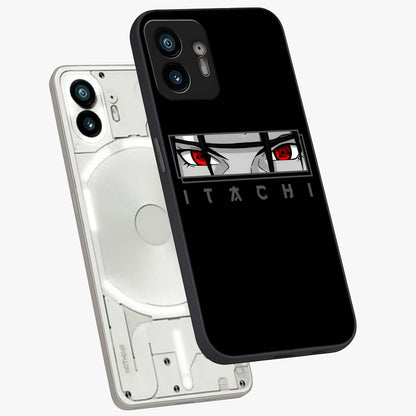 Scarlet Gaze Dominance Glass Case displayed in angled mockup highlighting intense visual design with bold scarlet aesthetic.
