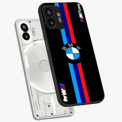 Turbo BMW Beast Glass Case displayed in angled mockup highlighting sleek racing car design with bold automotive aesthetic.