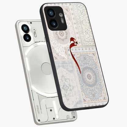 White Aesthetic Bow Glass Case displayed in angled mockup highlighting clean bow design with soft aesthetic style.