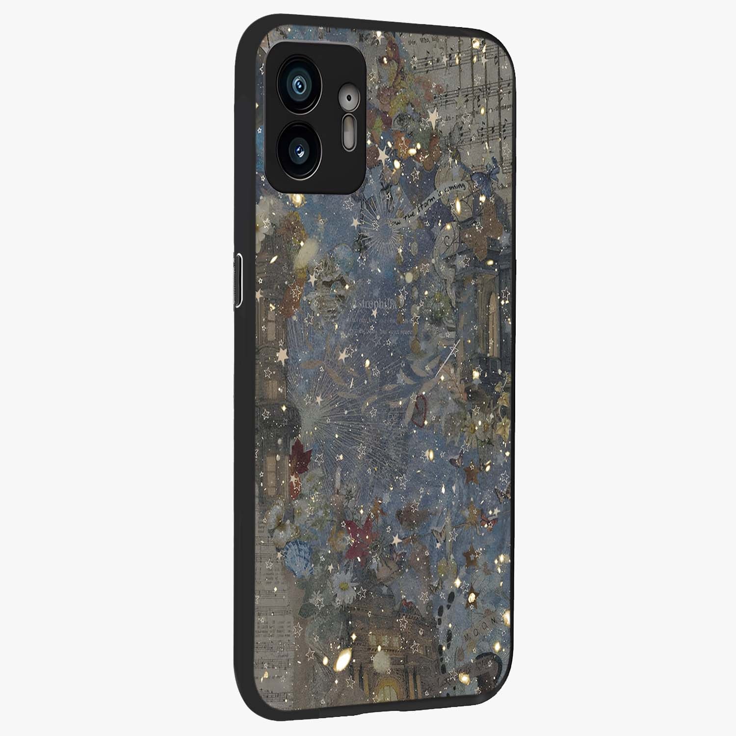 Aesthetic Astrolophia Glass Case upright view showcasing soft aesthetic theme with stylish modern look.