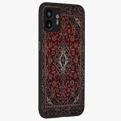 Heritage Carpet Royale Glass Case upright view showcasing detailed ornamental artwork with luxurious traditional theme.