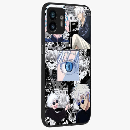 Infinity Sorcerer Chaos Glass Case upright view showcasing dramatic sorcerer artwork with chaotic mystical theme.