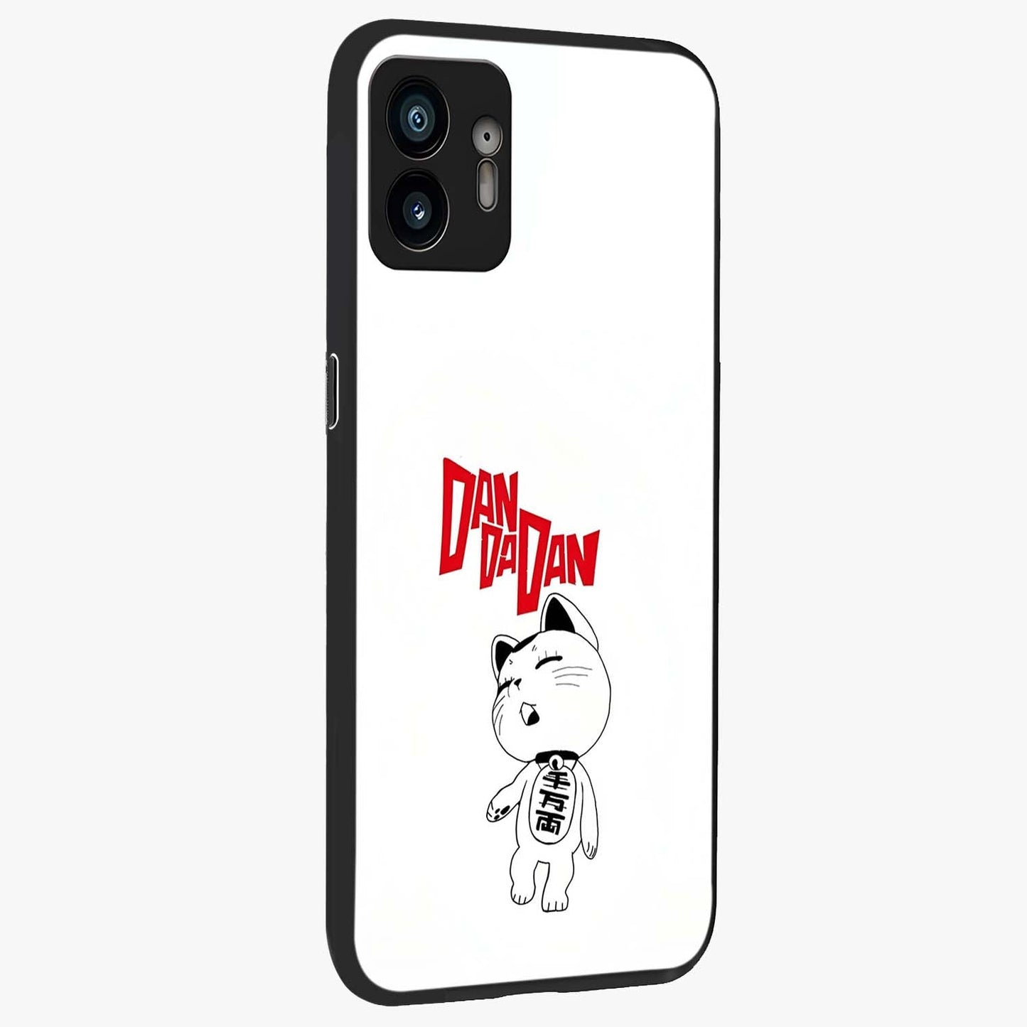 Playful Spirit Charm Glass Case upright view showcasing vibrant charm artwork with fun artistic theme.