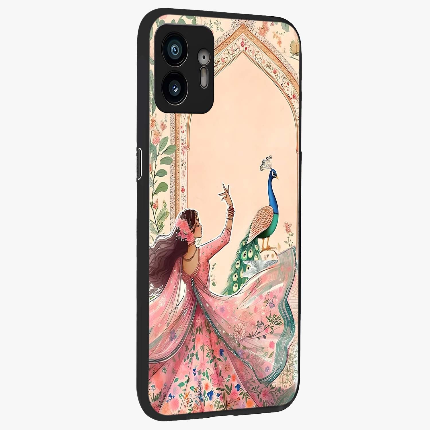 Royal Grace Muse Glass Case upright view showcasing stylish artistic artwork with sophisticated royal theme.