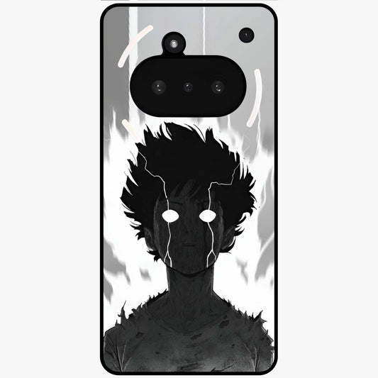 Awakened Inner Rage Glass Case showing flat back view with intense artistic artwork and glossy glass finish.