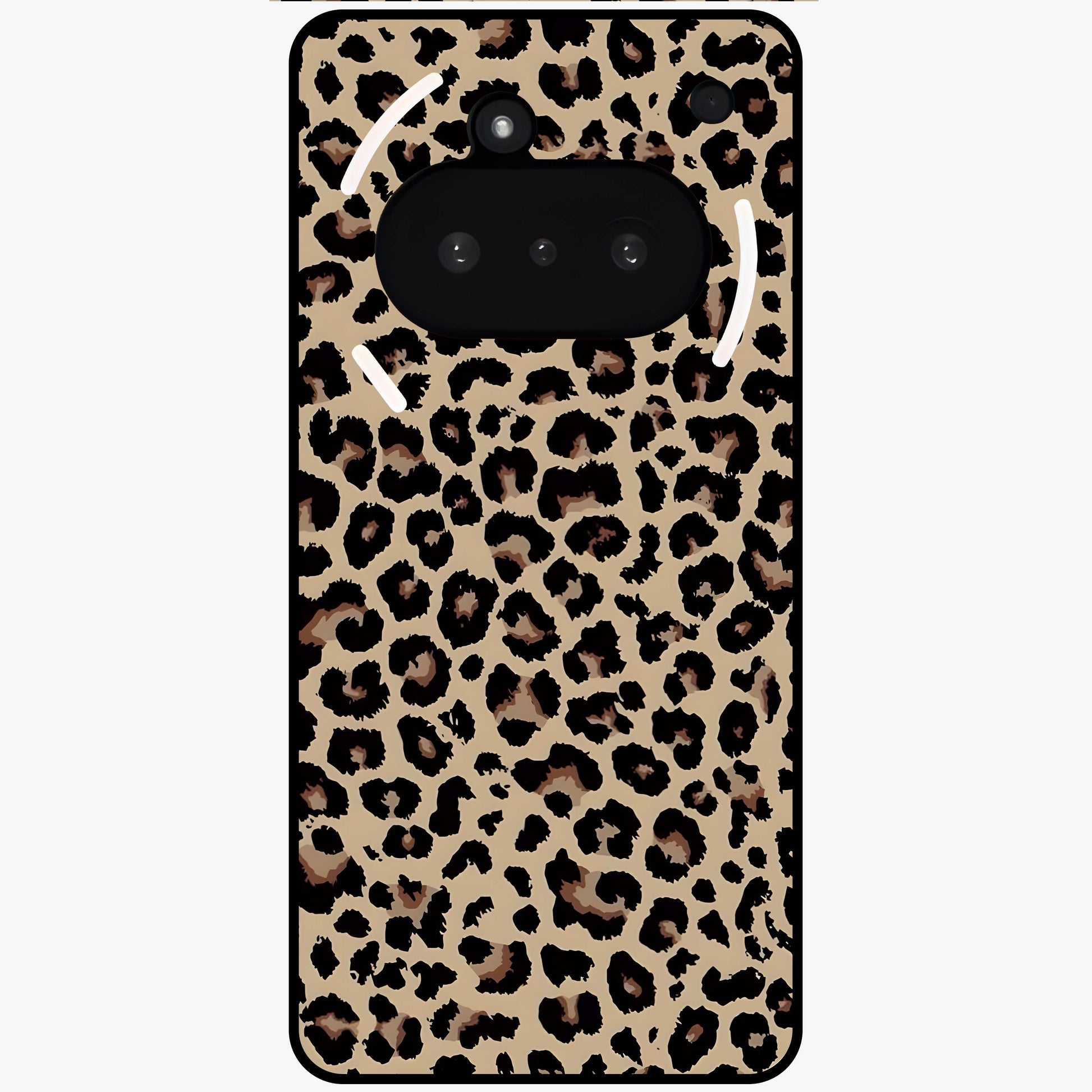 Savage Chic Pattern Glass Case showing flat back view with stylish patterned artwork and glossy glass finish.