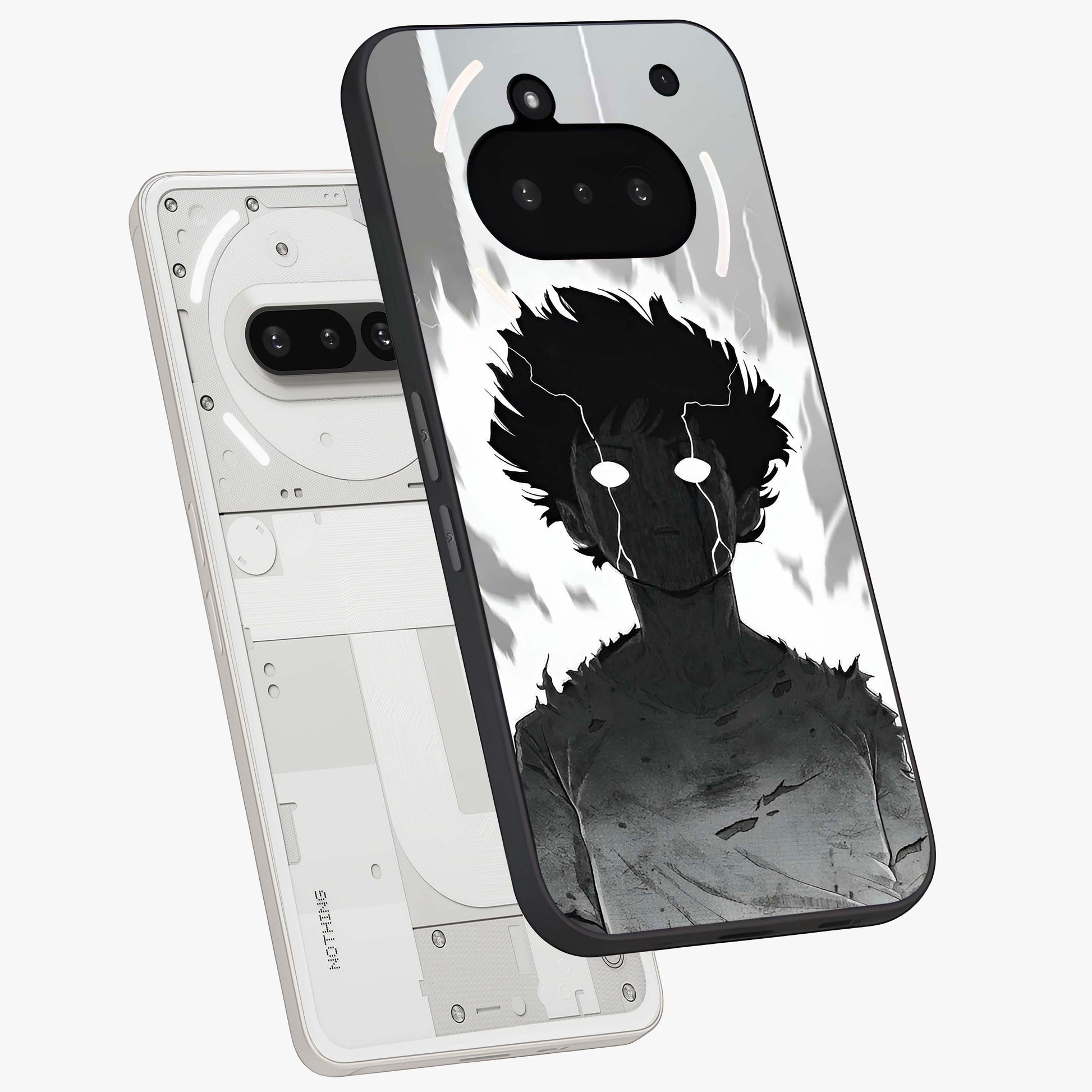 Awakened Inner Rage Glass Case displayed in angled mockup highlighting powerful graphic design and bold artistic theme.