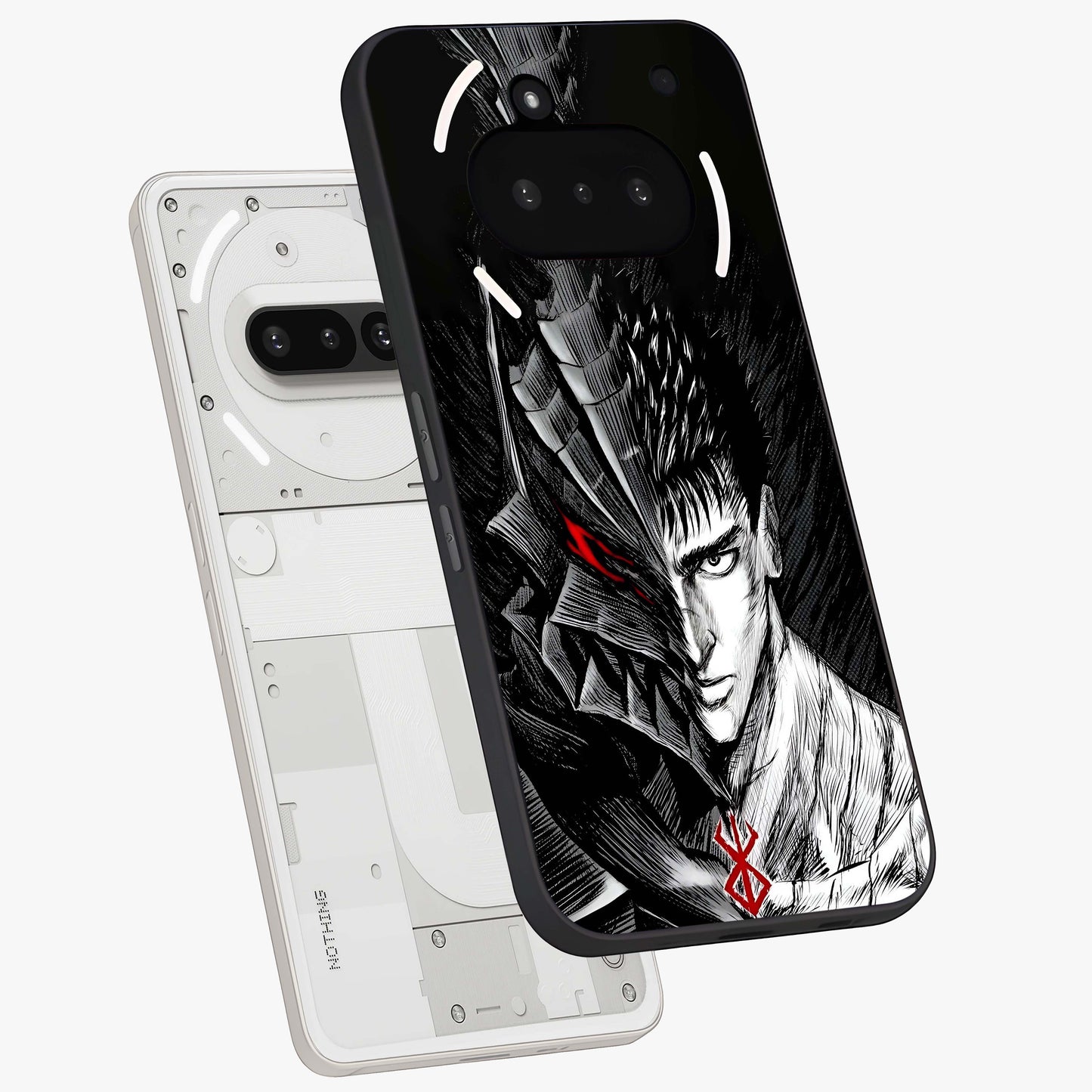 Berserker Blood Oath Glass Case displayed in angled mockup highlighting dark fantasy graphic design and powerful theme.