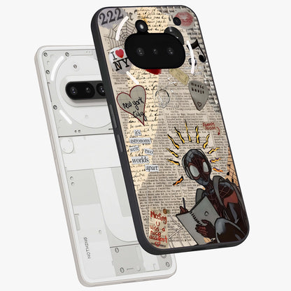 City Dream Sketch Glass Case displayed in angled mockup highlighting minimal city illustration with aesthetic sketch style.