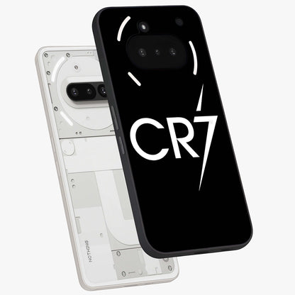 Cr7 Elite Strike Glass Case displayed in angled mockup highlighting powerful sports graphic with bold athletic theme.