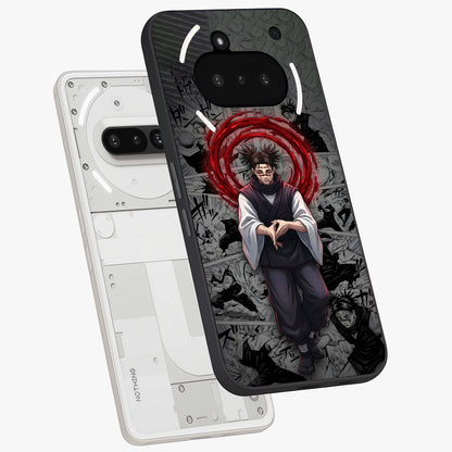 Cursed Ritual Ascension Glass Case displayed in angled mockup highlighting mystical ritual illustration with supernatural aesthetic.