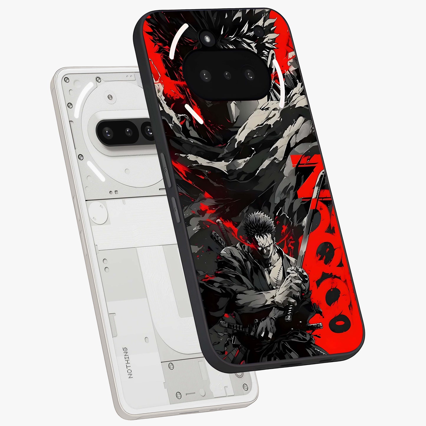 Demon Sword Resolve Glass Case displayed in angled mockup highlighting powerful demon sword illustration with dark fantasy aesthetic.