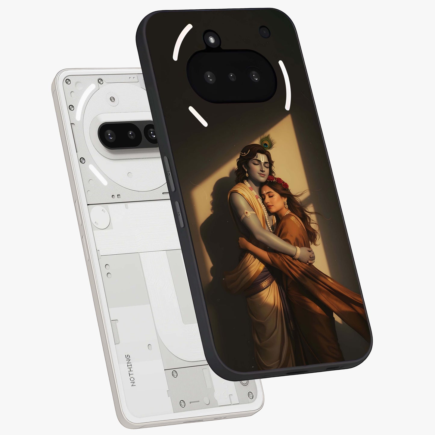 Divine Eternal Love Glass Case displayed in angled mockup highlighting elegant divine inspired design with peaceful aesthetic.